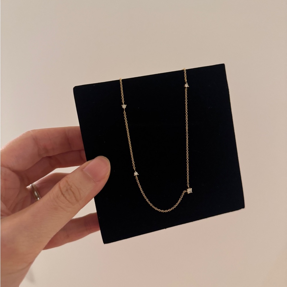 Catbird Angel Hair Diamond Necklace in 14k Gold